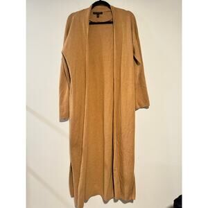 Banana Republic‎ Women’s Long Open Front Sweater Tan Brown Size M Cotton Blend